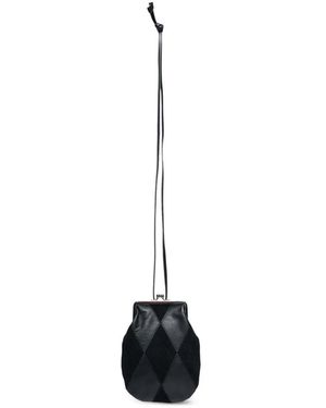 Y's Yohji Yamamoto Patchwork Kiss-Lock Cross Body Bag - White