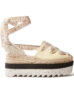 Stella McCartney Espadrilles À Plateforme 80 Mm - Métallisé