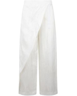 THE ROSE IBIZA Silk Trousers - White