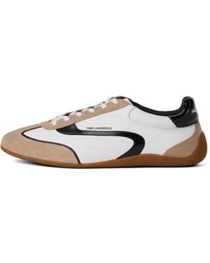 KARL LAGERFELD Devon Panelled Leather Trainers - White