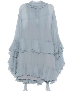 Chloé Silk Short Dress - Blue