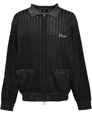 BREATH Ribbed Patch-Pocket Cardigan - Black