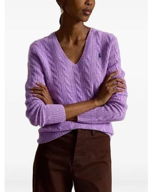 Polo Ralph Lauren Pullover Mit V-Ausschnitt - Lila