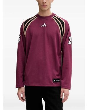 adidas Mercedes-Amg Petronas Logo-Print Mesh T-Shirt - Purple