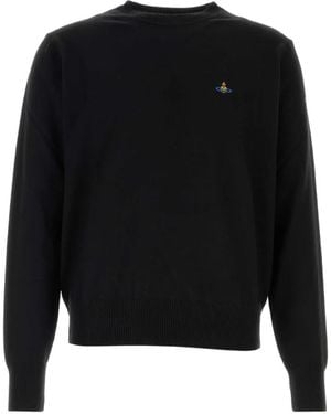 Vivienne Westwood Alex Orb-Embroidered Jumper - Black