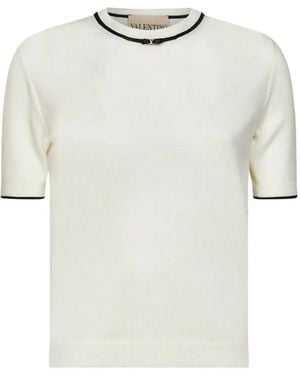 Valentino Garavani Vlogo Bow-Detail Jumper - White