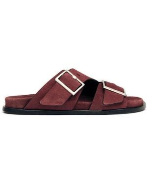 Alohas Buckle Strap Slides - Purple