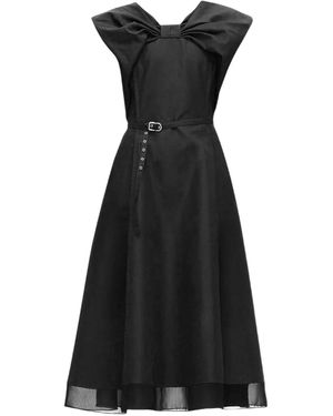 3.1 Phillip Lim Bow-Detail Belted Dress - Black