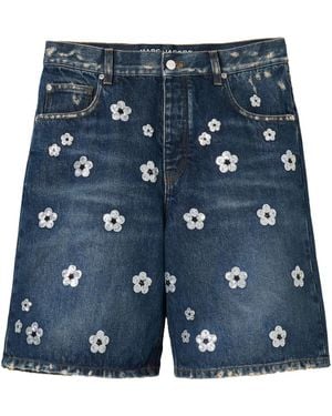 Marc Jacobs Short The Sequin Daisy Wide Leg - Bleu