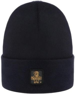 Refrigiwear Clark Logo-Patch Beanie Hat - Blue