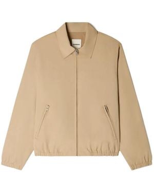 Sandro Zip-Up Cotton Jacket - Natural