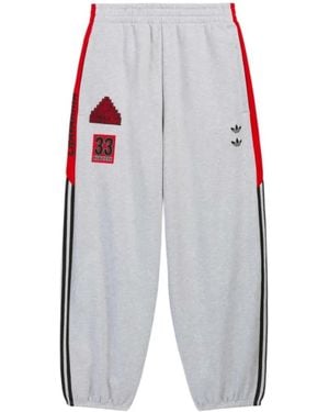 adidas X Willy Chavarria Logo-Patch Track Trousers - Grey