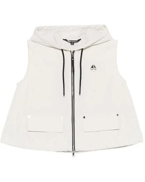 Moose Knuckles Hooded Front-Pocket Gilet - White