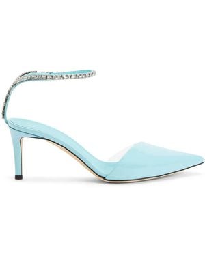 Giuseppe Zanotti Xenya 70mm ビジュー パンプス - ブルー