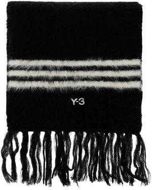 Y-3 Stripes Scarf - Black