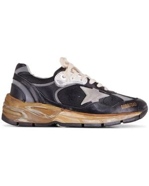 Golden Goose Running Dad Net And Nappa Upper Suede Star Shoes - Blue