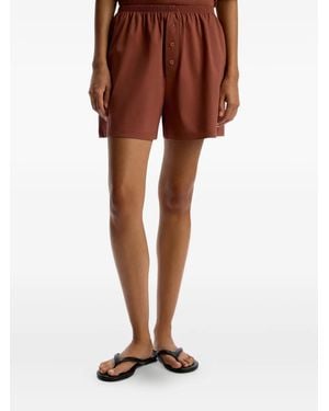 12 STOREEZ Pima Shorts aus Baumwolle - Braun