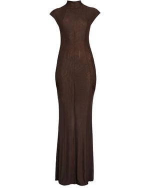 SER.O.YA Laissa Mesh Maxi Dress - Brown