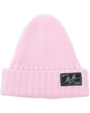 B.B. Wallace Ribbed Beanie Hat - Pink