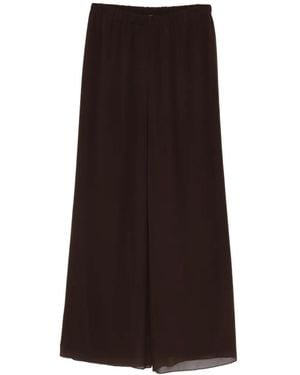 Marina Rinaldi Georgette Palazzo Trousers - Brown