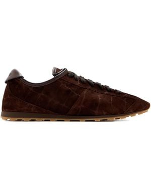 Jacquemus The Tennis Suede Trainers - Brown