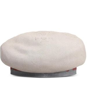 Vivienne Westwood Orb-Perforated Knitted Beret - Grey