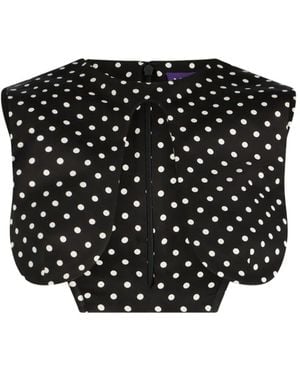 Jean Paul Gaultier Polka Dot Asymmetric Top - Black