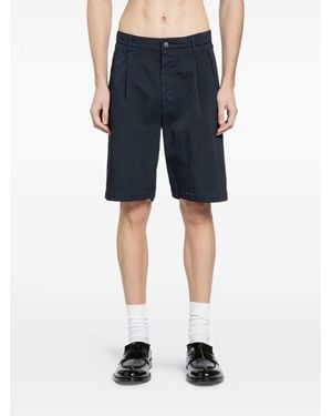 Massimo Osti Studio Pleated Bermuda Shorts - Blue