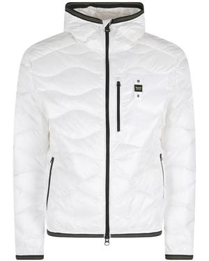 Blauer Hooded Zip Jacket - White