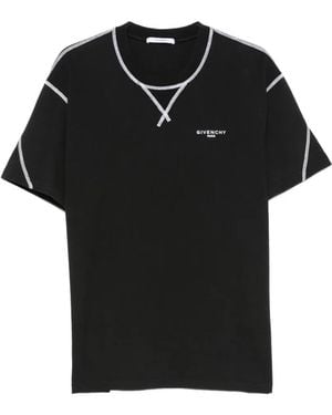 Givenchy Couture Seam Contrasted Stitch T-Shirt - Black