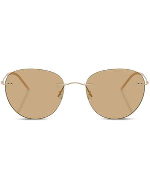 Giorgio Armani Oval-Frame Sunglasses - Natural