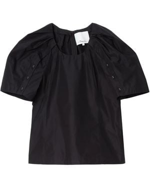 3.1 Phillip Lim Haut Bloom À Encolure Ronde - Black