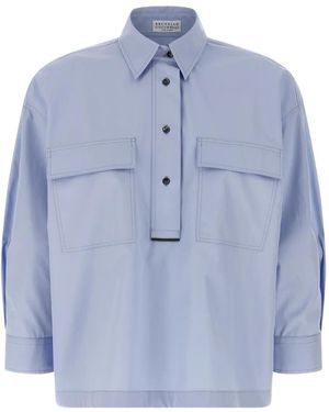 Brunello Cucinelli Pocket Shirt - Blue