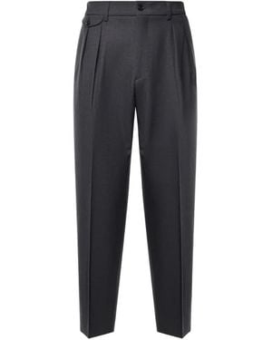 BE ABLE Pleated-Waistband Tapered Pants - Blue