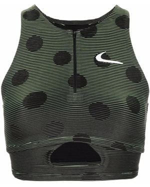 NIKE X OFF-WHITE Polka-Dot Print Performance Top - Green