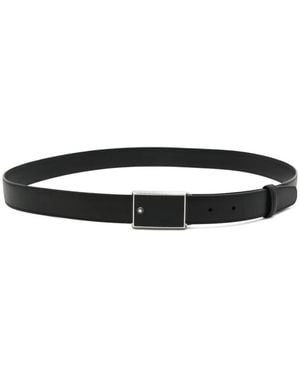 Montblanc Logo-Plaque Leather Belt - White
