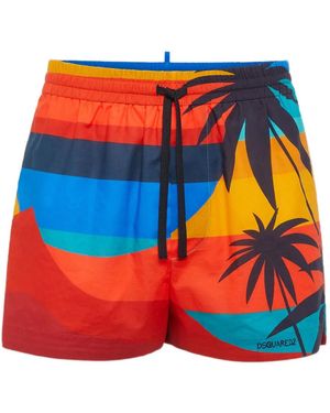 DSquared² Cotton Shorts - Orange