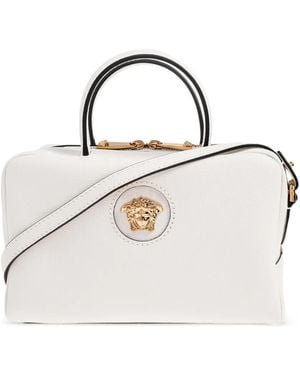 Versace Boston Medusa-Appliqué Tote Bag - White