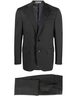 Corneliani Single-Breasted Virgin-Wool Suit - Black