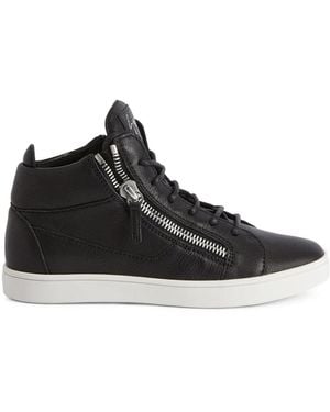 Giuseppe Zanotti Jamie High-Top Leather Trainers - Black
