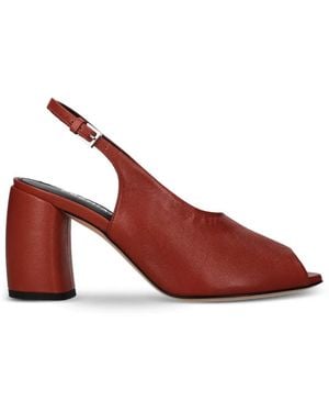 Premiata Peep Toe Slingback Pumps - Red