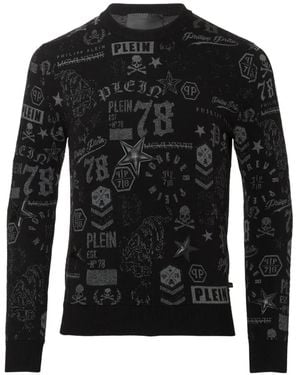 Philipp Plein Maglione Tiny Girocollo - Nero
