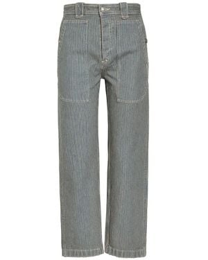 Isabel Marant Ermina Stripe-Pattern Jeans - Grey
