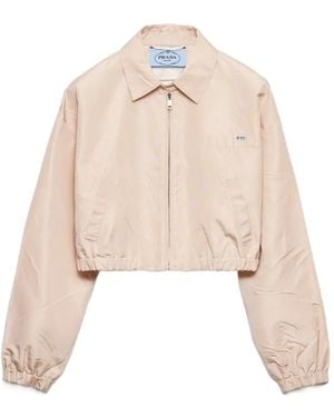 Prada Veste Blouson Faille - Natural