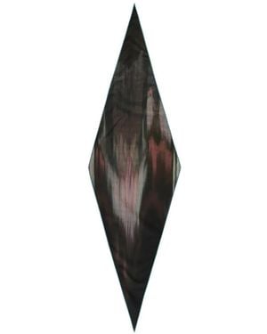 ZEGNA Diamond-Shaped Pleated Scarf - Black