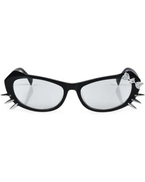 YVMIN Lunettes De Soleil À Monture Papillon Et Détail De Nœud - Blanc