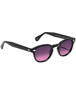 Moscot Runde Lemtosh Sonnenbrille - Schwarz