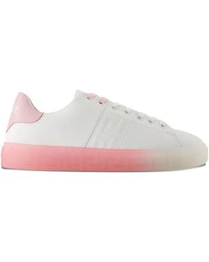 Versace Embossed-logo gradient sole sneakers - Rosa