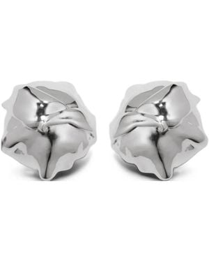 COMPLETEDWORKS Conked Out Crumpled Earrings - White