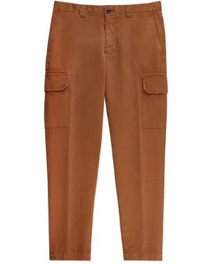 Slowear Cargo-Pocket Cotton Trousers - Brown